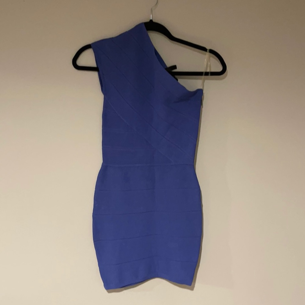 Periwinkle. pewter zipper hardware XS minidress